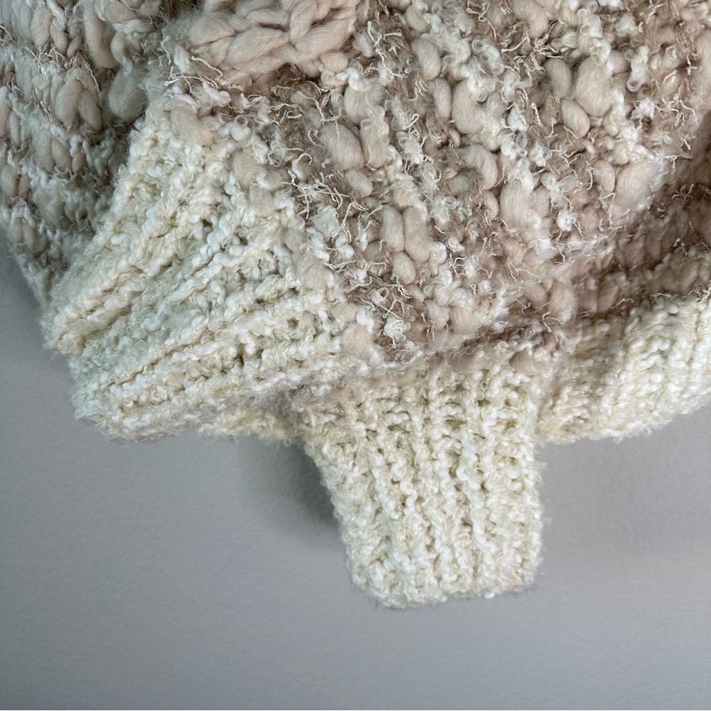 Free People Dream Of Sheep Textured Pullover Sweater SZ S - Picture 5 of 9